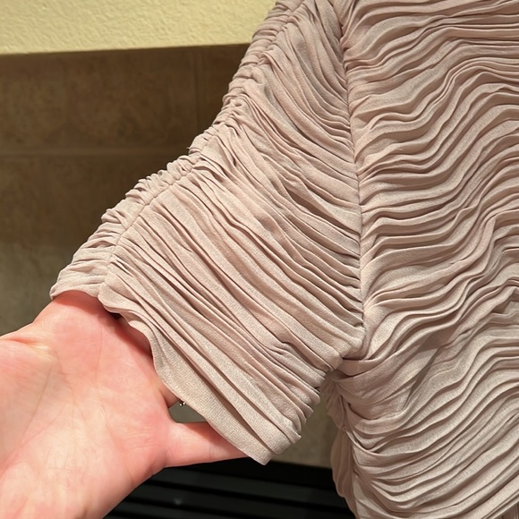 Burberry London Dress Ruched Pleated Chiffon Cocktail Dress - Picture 9 of 10